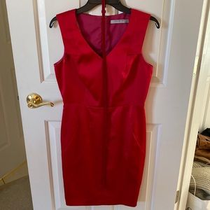 Marc New York by Andrew Marc red cocktail dress.